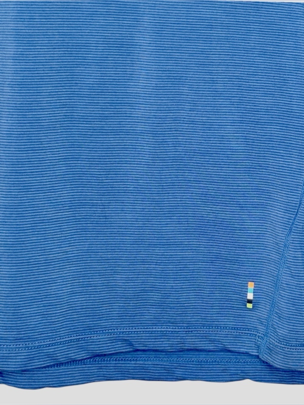 Smartwool 150 Merino Wool Striped T-Shirt Medium M Blue Gray Hiking Base Layer - Picture 7 of 14